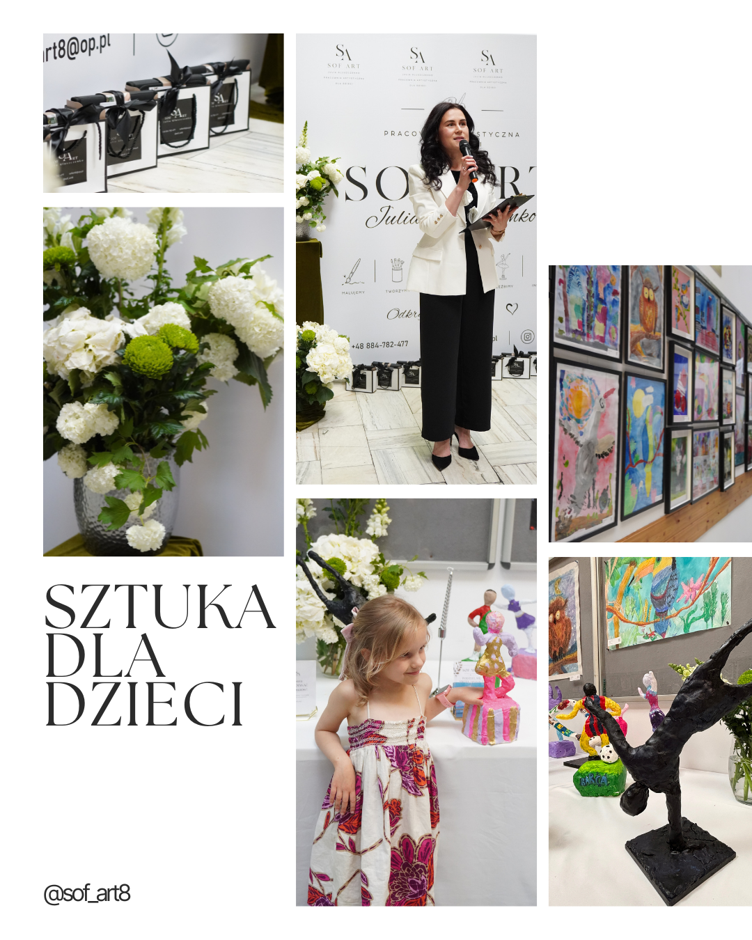 Wernisaż SOF ART — Julia Gluszczenko, kwiaty i prezentacja prac